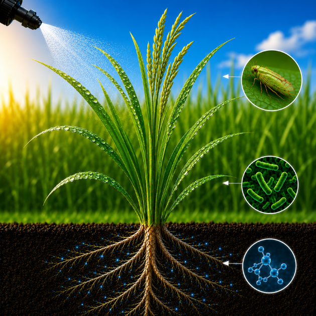Underground soil cross-section view