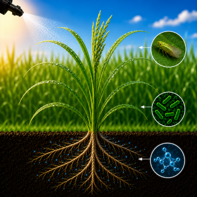 Underground soil cross-section view