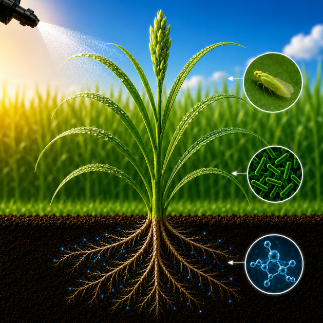 Underground soil cross-section view