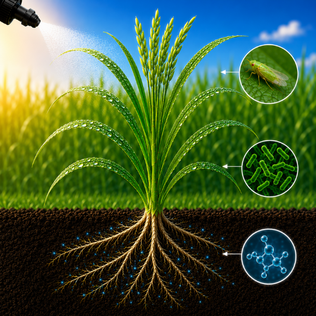 Underground soil cross-section view