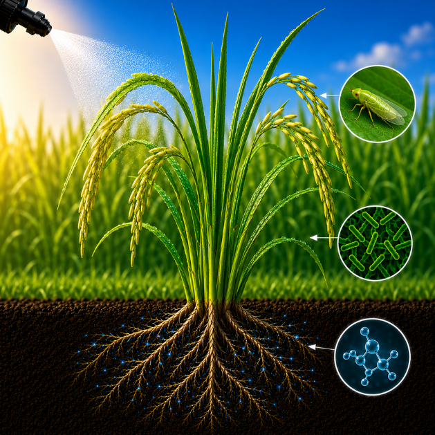 Underground soil cross-section view
