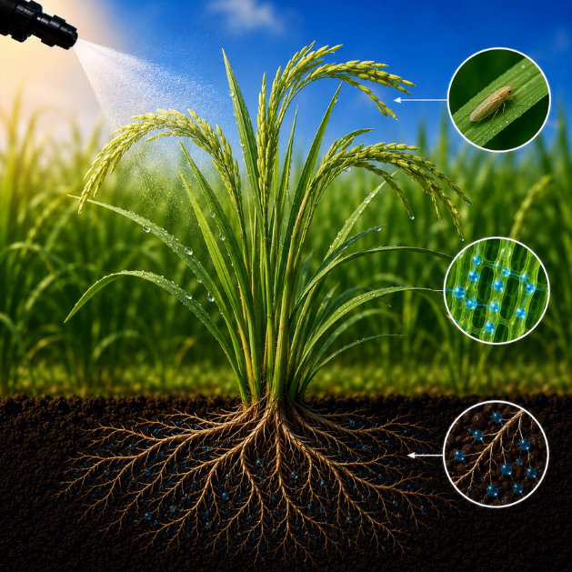 Underground soil cross-section view